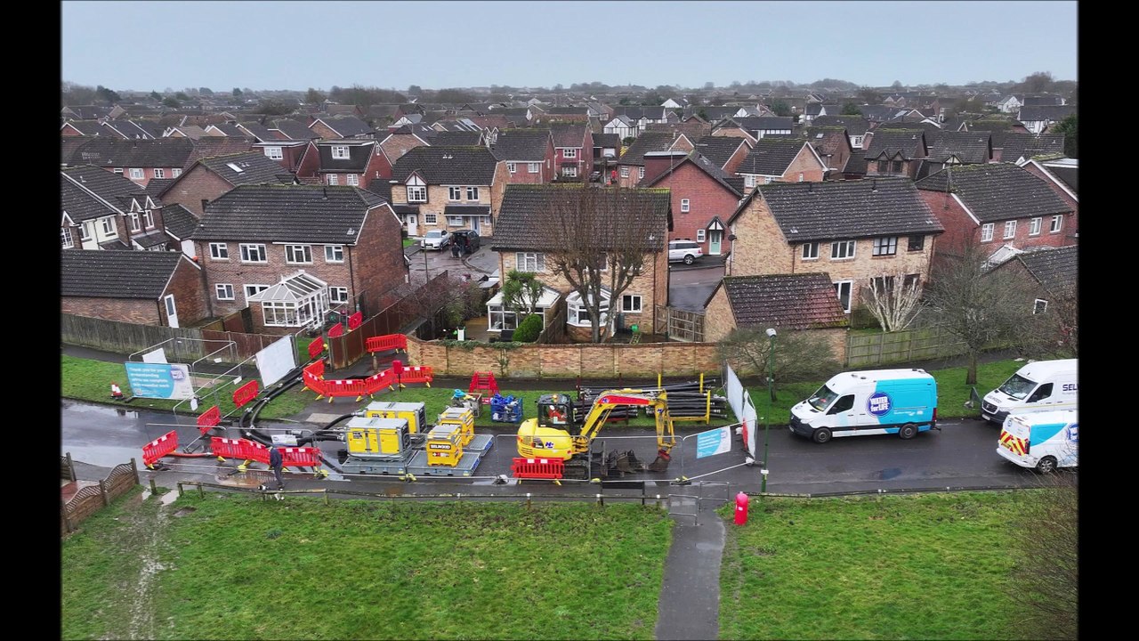 Large sinkhole appears in Littlehampton after water pipe is damaged - In pictures