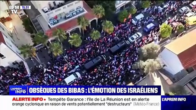En Israël, émotion et larmes lors des obsèques de la famille Bibas