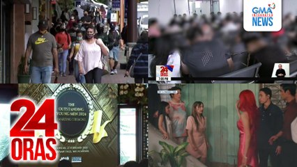 24 Oras: (Part 2) DOH, patuloy ang paalala na mag-ingat sa mga sakit na madalas nakukuha 'pag malamig ang panahon; 401 dayuhan at 52 Filipino, naaresto sa sinalakay na condo building sa Pasay; Palasyo: 'Di tamang sabihing tumaas ang crime rate, atbp.