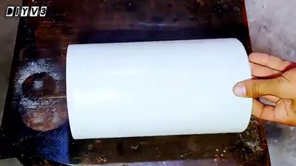 I have made beautiful light from PVC pipe .: