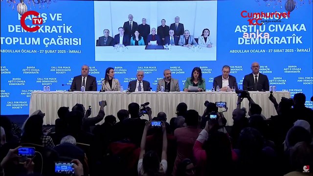 Son dakika... Türkiye'de tarihi gün! DEM Parti İmralı heyeti, Öcalan'ın çağrısını okudu: Silah bırakma ve örgütü lağvetme çağrısı!