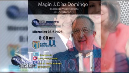 Telematutino 26-02-2025El economista Magín Díaz explico que Donald Trump no podrá aplicar la fuerza como él quiera.