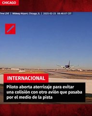 Piloto aborta aterrizaje para evitar una colisión con otro avión que pasaba por el medio de la pista