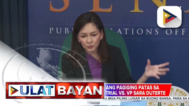 Sen. Hontiveros, tiniyak ang pagiging patas sa nakaambang impeachment trial laban kay Vice President Sara Duterte