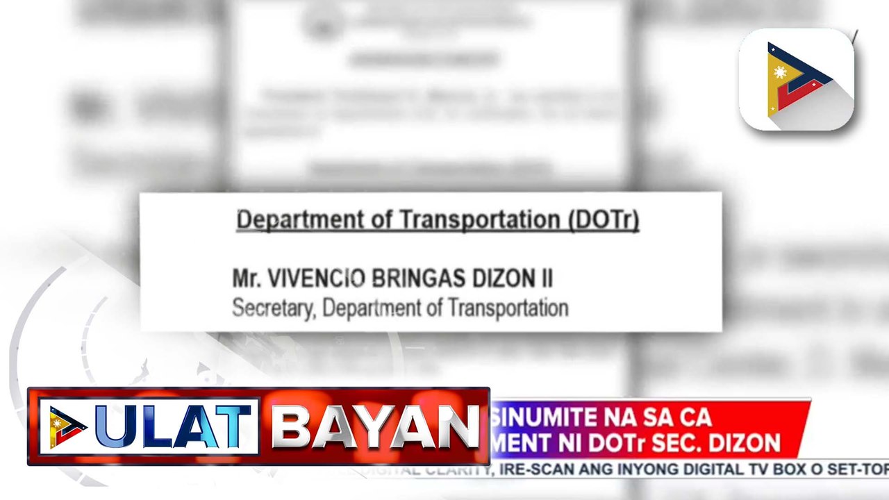 PBBM, isinumite na sa Commission on Appointments ang ad interim appointment ni DOTr sec. dizon