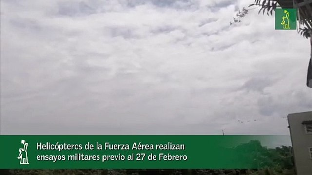 Helicópteros de la Fuerza Aérea realizan ensayos militares previo al 27 de Febrero_1