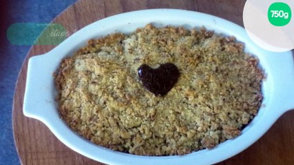 Crumble poire-chocolat gourmand