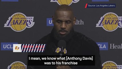 LeBron happy to see AD get recognition from the Lakers