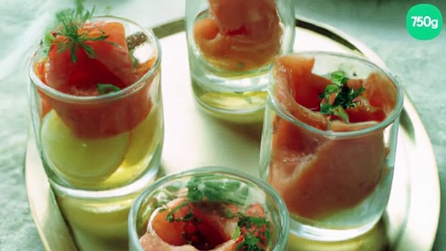 Verrines au saumon fumé