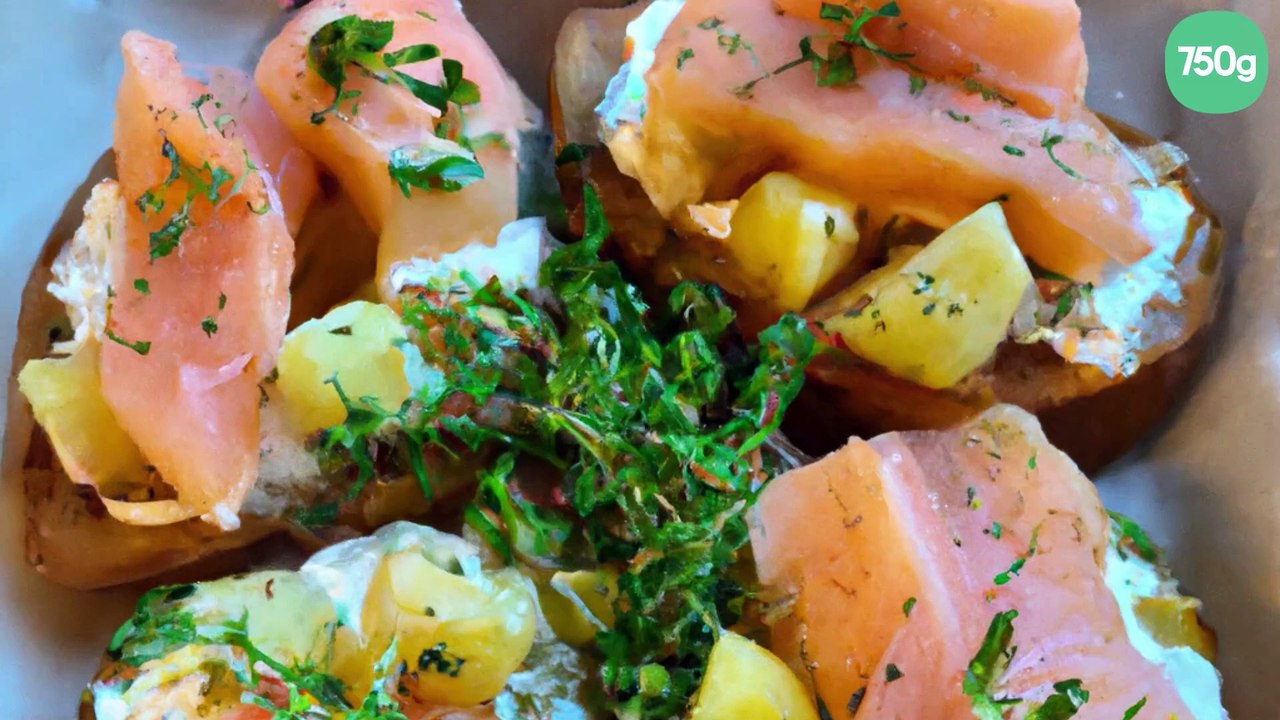 Toasts de pommes de terre au saumon