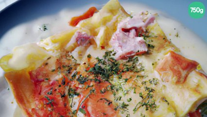 Lasagnes fraîches au saumon fumé