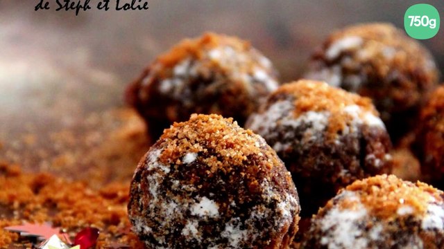 Rochers noirs à la liqueur de pistache et éclats de biscuits Speculoos