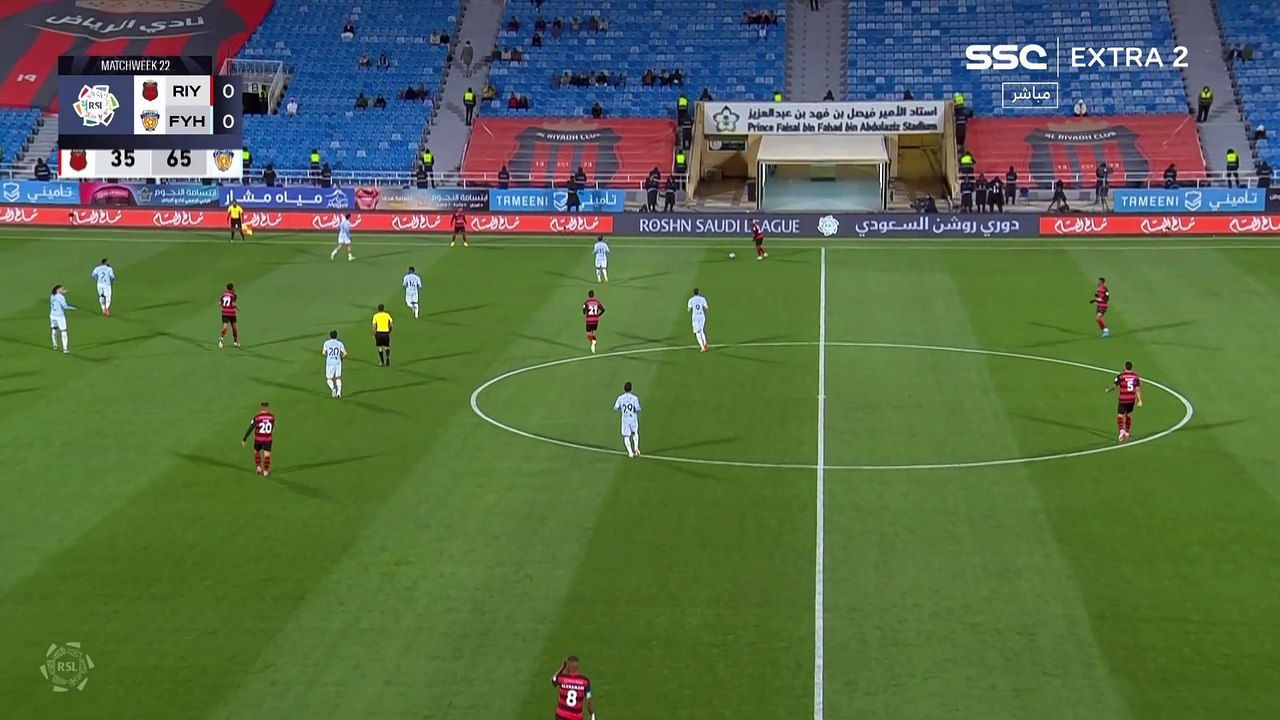 دوري روشن السعودي 20242025  الرياض  الفيحاء  الأسبوع 22 الشوط الاول  2025-02-26