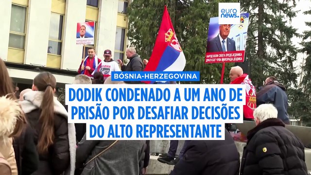 Bósnia-Herzegovina: dirigente sérvio Milorad Dodik condenado a um ano de prisão