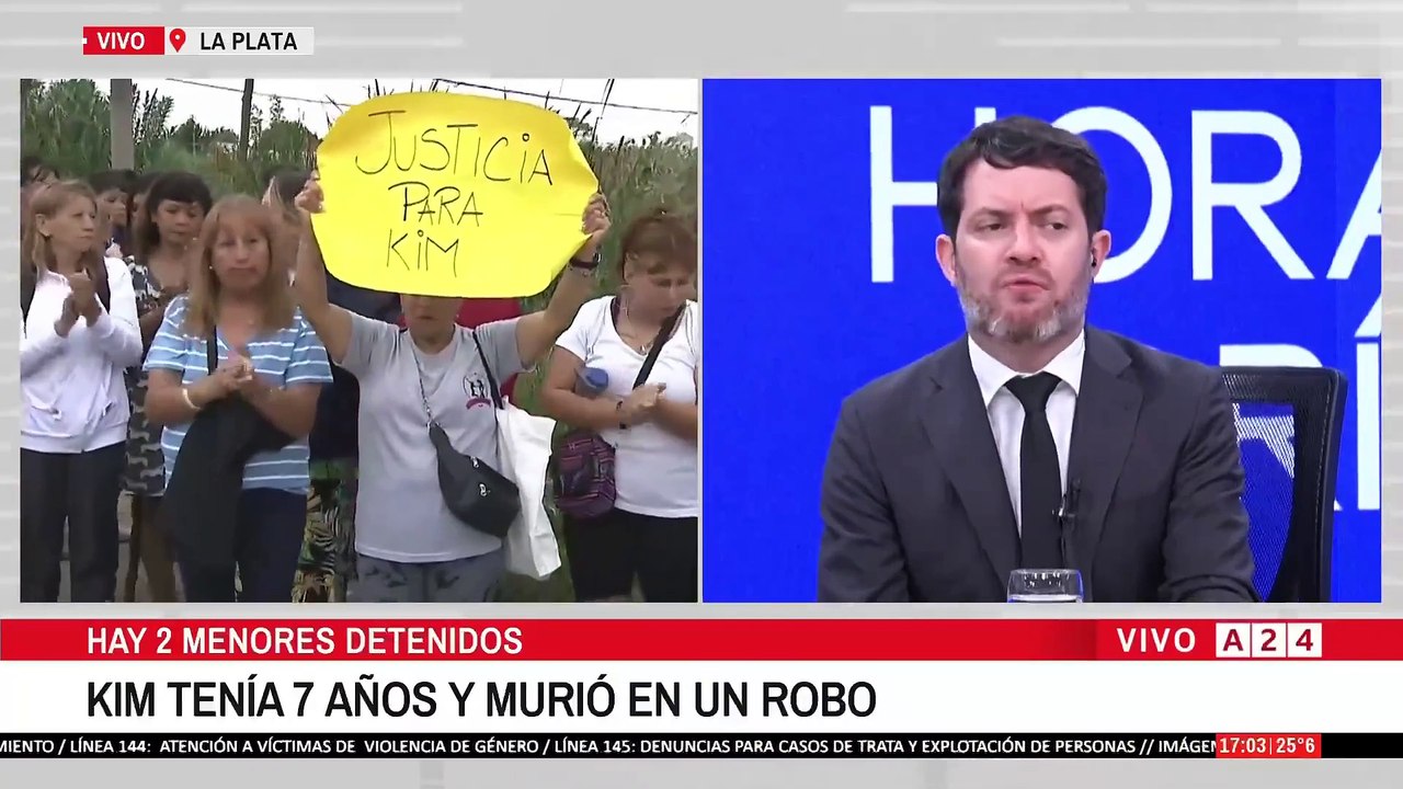 A24.com - 📍MARCHA POR KIM： DOS MENORES MATARON A UNA NENA DE 7 AÑOS EN UN ROBO  Se robaron un au