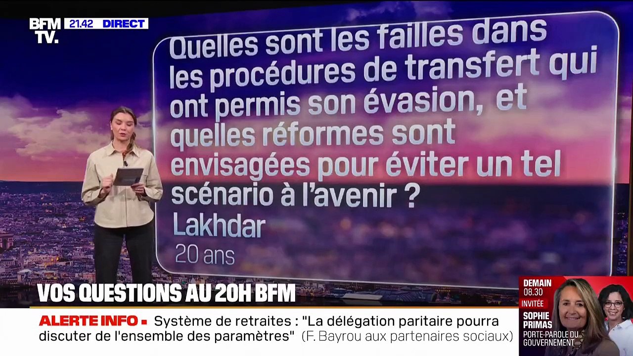 VOS QUESTIONS AU 20H BFM - Quelles sont les failles dans les procédures de transfert qui ont permis l'évasion de Mohamed Amra ?