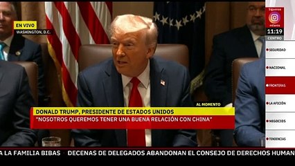 Donald Trump tiene la primera reunión con el nuevo gabinete de gobierno en EU