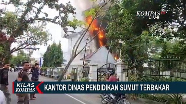 Kebakaran Kantor Dinas Pendidikan Sumut Dipicu Korsleting