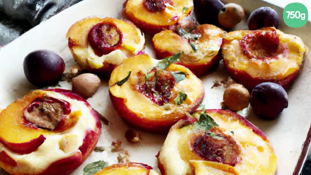 Gâteaux de nectarines aux amandes
