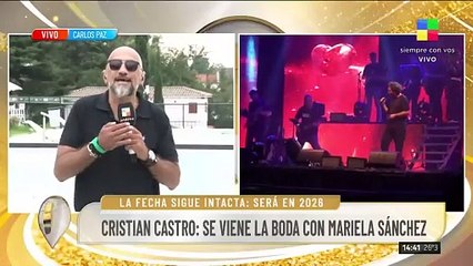 CRISTIAN CASTRO con "Intrusos": "Se viene el lanzamiento de dos canciones nuevas", y dijo: "Me voy a casar el próximo año"