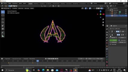 Criar Efeito Linhas Verdes Retro No Blender | Intro Rareware | Tutorial #tutroial