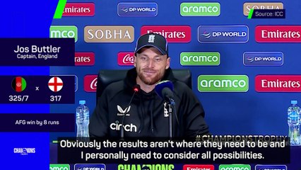 Buttler considering future as England captain after Afghanistan loss