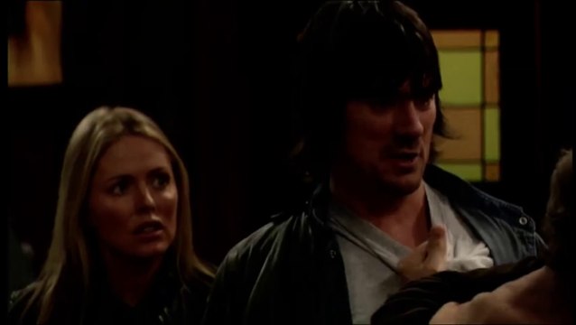 Emmerdale Sadie King & Paul Lambert vs Cain/Tom King Snr Grabs Cain 10th April 2005