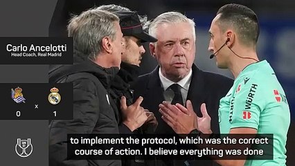 Ancelotti substitutes Raul Asencio following abusive chants in Sociedad tie