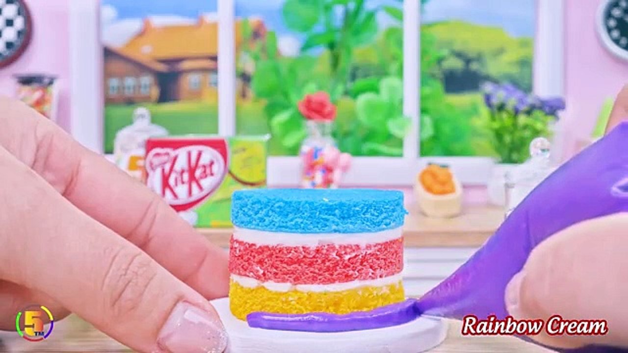 Amazing Chocolate Cake Dessert _ Satisfying Mini Rainbow Chocolate Cake Recipe _