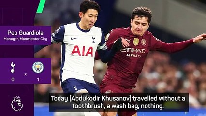 No washbag? No problem! Guardiola buzzing about new signing Khusanov