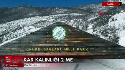Bartın'da Küre dağları Milli Parkı'nda kar güzelliği