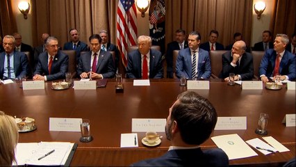 Trump bromea ante su gabinete: "Si algunos no están contentos con Elon, los echaremos de aquí"