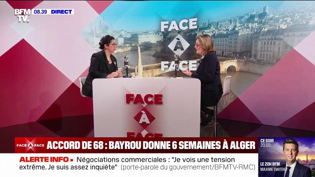 Ultimatum de François Bayrou à l'Algérie: les accords de 68 ne sont aujourd'hui pas respectés par l'Algérie , assure Sophie Primas