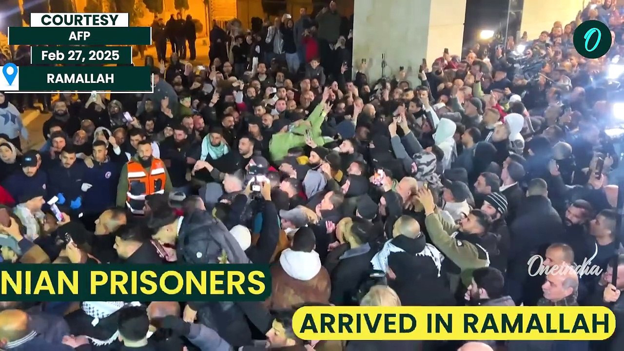 VIDEO | Palestinian Prisoners Freed by Israel| Crowds Jubilant As Bus Carrying Prisoners Arrives