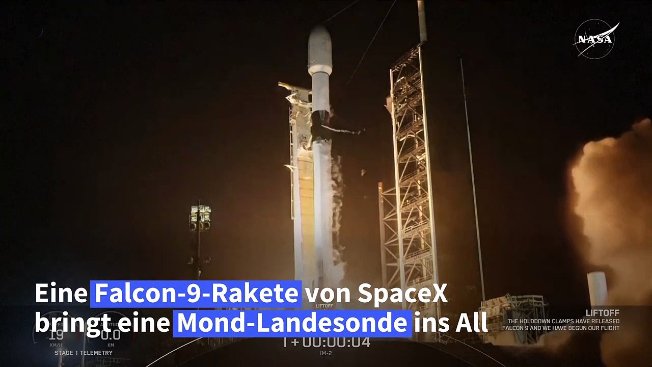 Suche nach Wasser: SpaceX-Rakete bringt Mondsonde ins All