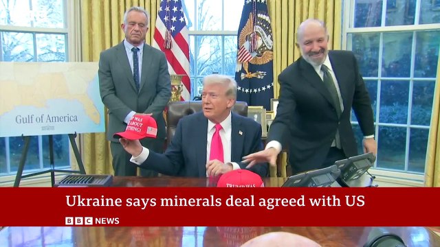 Donald Trump says Volodymyr Zelensky to visit US after Ukraine 'agrees minerals deal'   BBC News