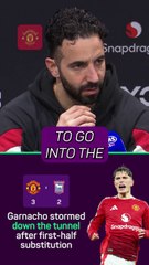 Garnacho in for a talking to after storming down the tunnel