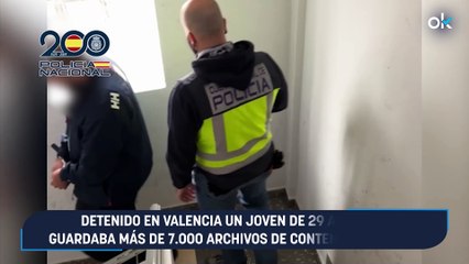 Detenido en Valencia un joven de 29 años que guardaba más de 7.000 archivos de contenido pedófilo