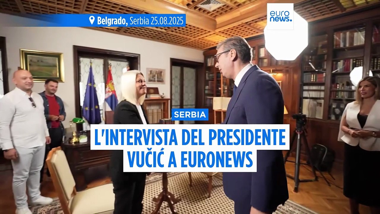 Presidente Aleksandar Vučić a Euronews: "La Serbia rimane sulla strada dell'Ue"