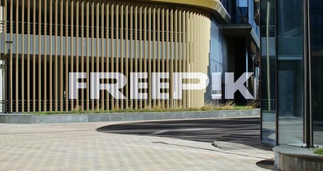 business people walking in modern city