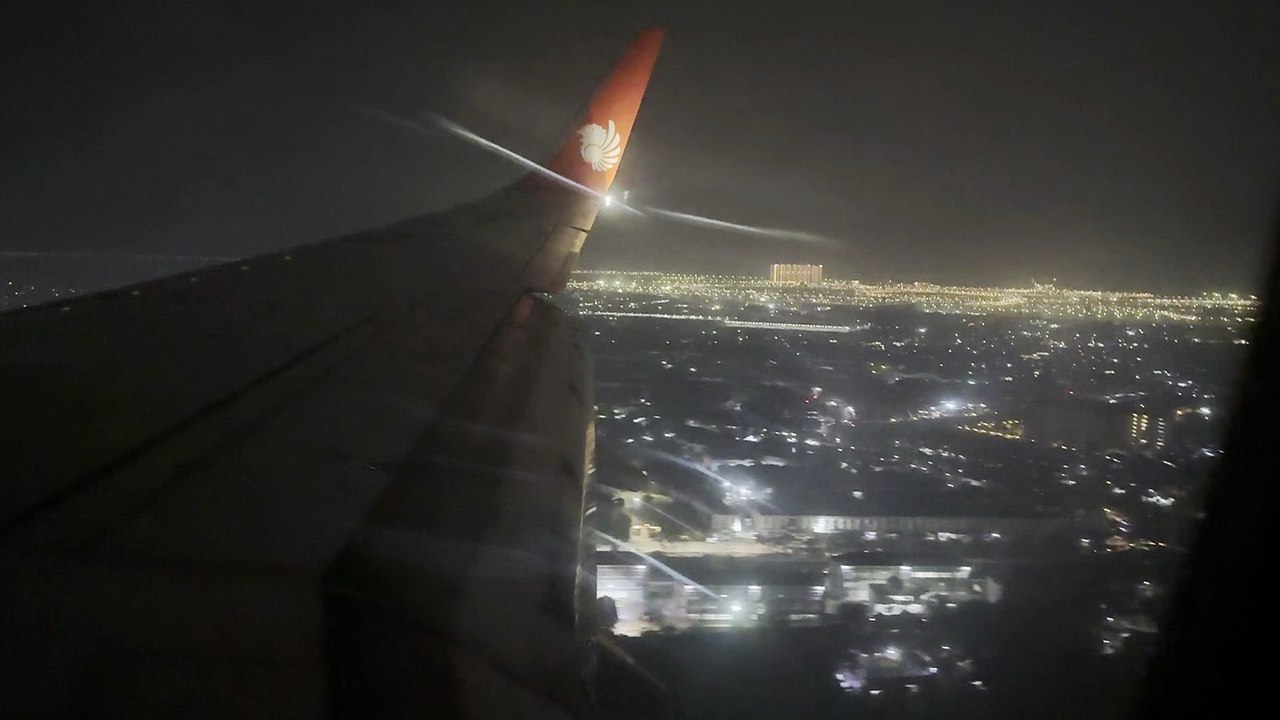 My Plane landing at Jakarta airport