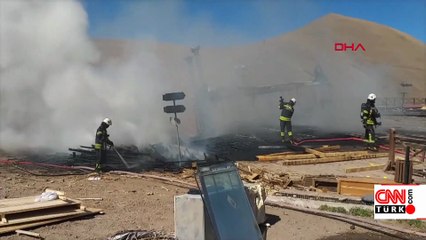 Erzurum Palandöken’de korkutan yangın