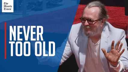 Oscar-winning actor Gary Oldman gets handprint ceremony in Hollywood