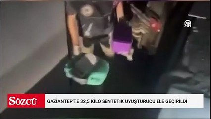 Gaziantep'te 32,5 kilo sentetik uyuşturucu ele geçirildi