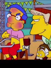Milhouse tried hard to suck in his little belly #fyp #cartoon #thesimpons