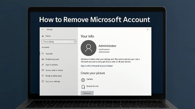 Remove Microsoft Account from Windows 10 (Works on HP, Dell, Lenovo, Asus, Acer, Surface & More)