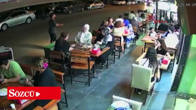 Seyir halindeki kamyonun lastiği patladı