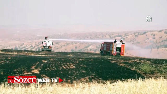 Kırıkkale'de tarlada çıkan örtü yangını itfaiye ekiplerince söndürüldü