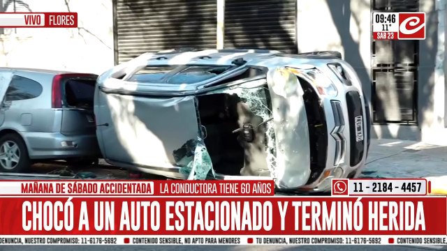 Perdió el control del auto, chocó y quedó gravemente herida