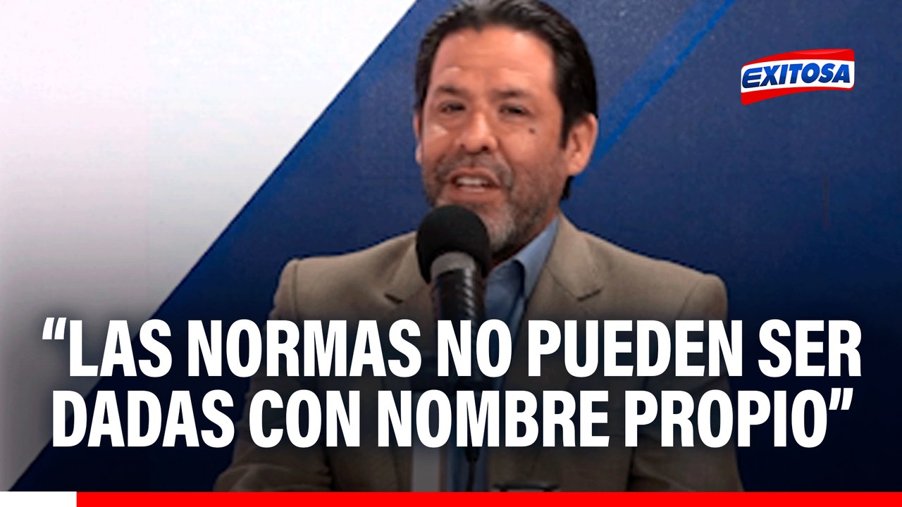 "La norma no puede ser dada con nombre propio", crítica de experto a la impunidad